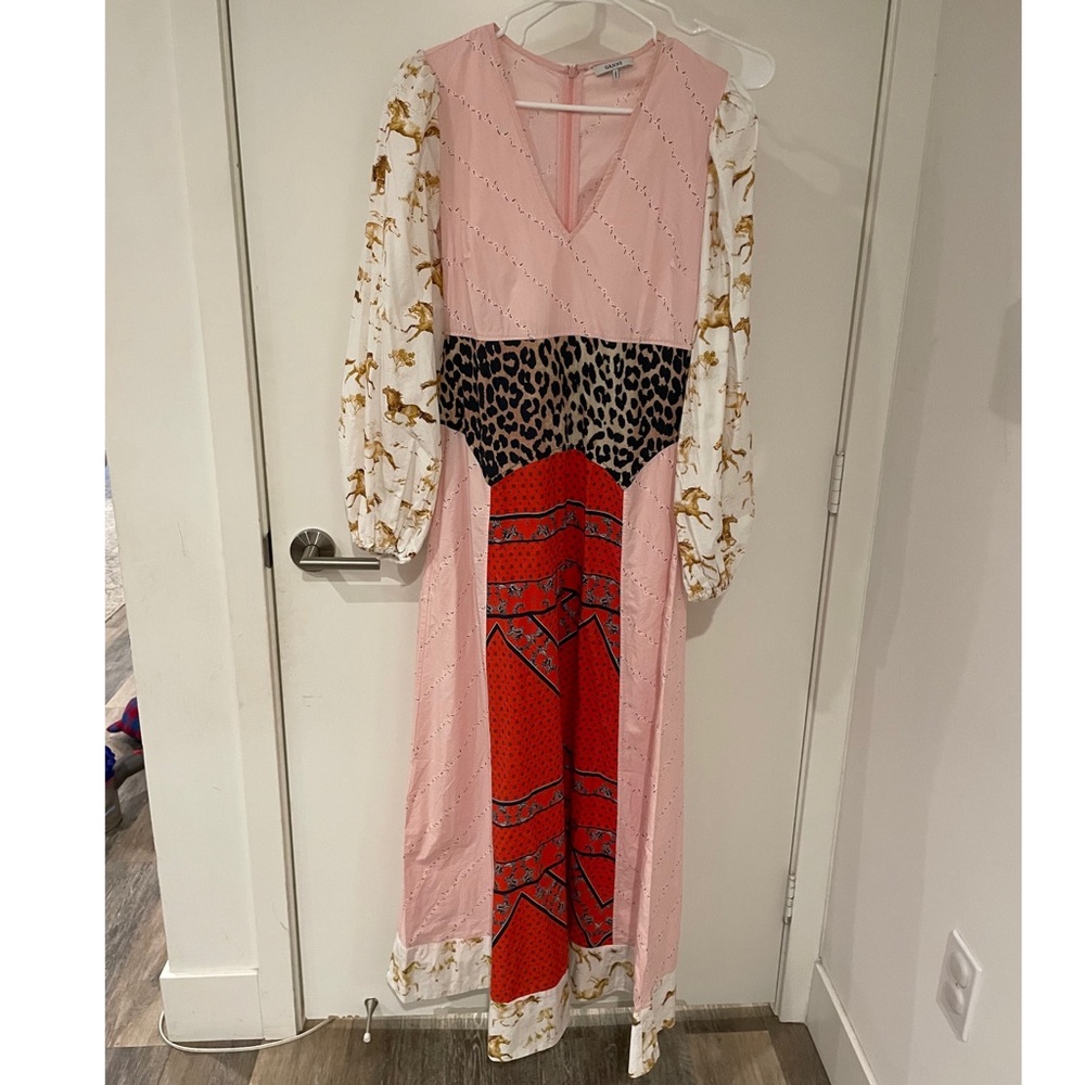 Ganni multi print dress